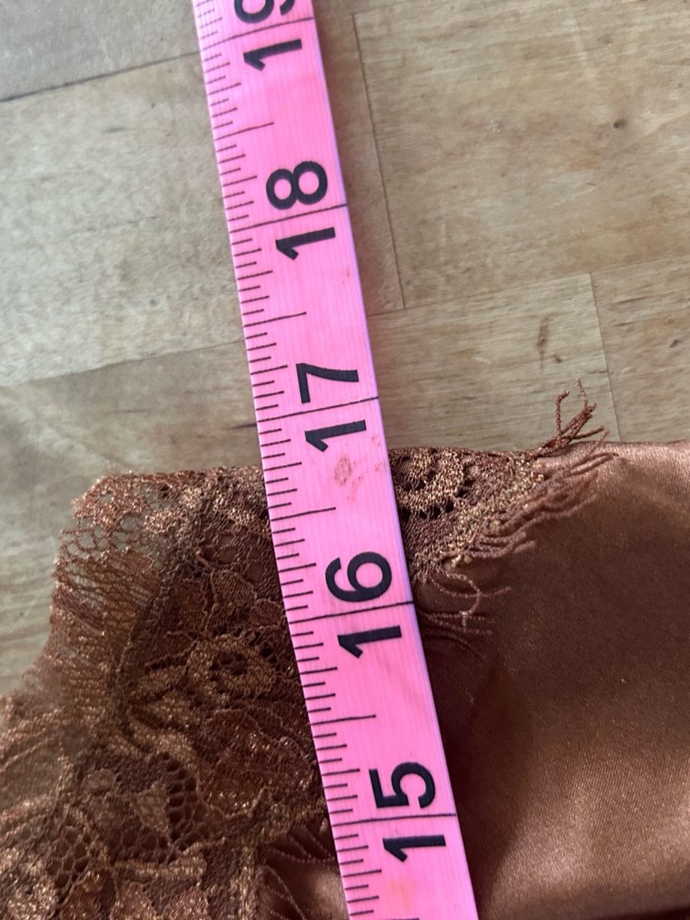 Express Bronze Brown Silk with Lace Trim Camisole - Picture 7 of 8